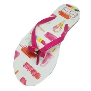 Kate Spade New York Nadine Popsicles Bow Thong Flip Flops Sandals Pink 6M NWOT